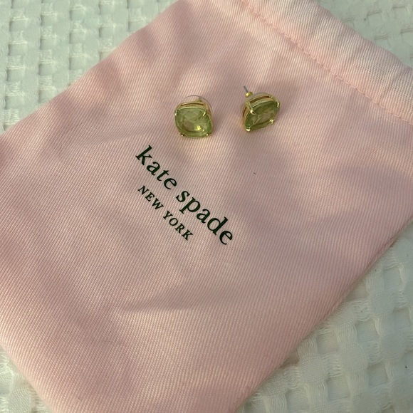 Kate Spade Large Green Studs - Picture 1 of 3